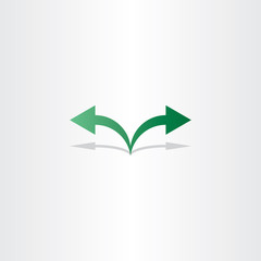 green arrow left right icon logo