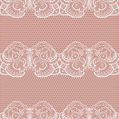 Lace seamless pattern with flowers