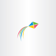 Fototapeta na wymiar kite icon colorful vector design
