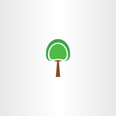 logo icon green tree sign element