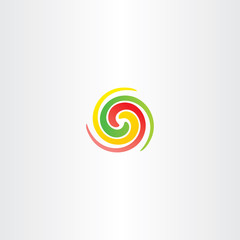 spiral circle colorful business abstract logo icon