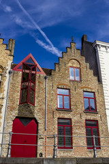 Edifici sul canale di Bruges, Belgio