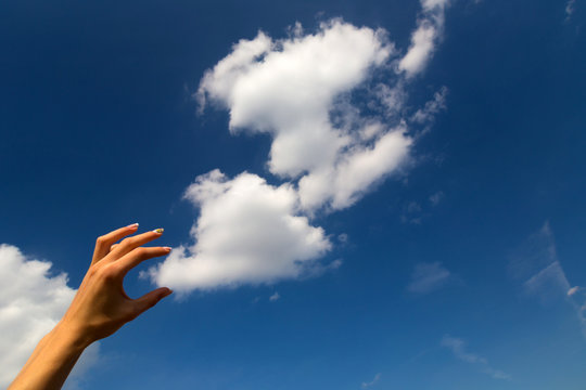 Hands reach for the sky