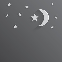 Abstract paper art night sky