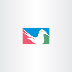 white dove logo vector icon design