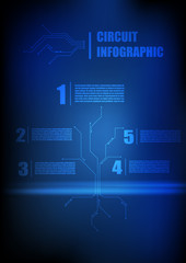 Vector : Treemapping infographic electronic circuit concept