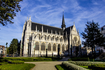 Fototapeta na wymiar Chiesa di Nostra Signora del Sablon, Bruxelles, Belgio
