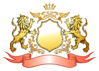 Golden Lion Shield Insignia