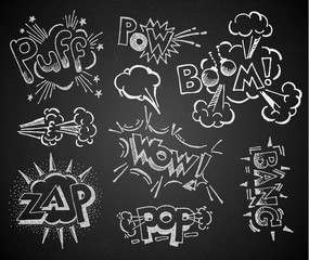 Comic on the chalkboard