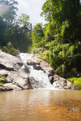 Waterfall in Thailand in tropical forest