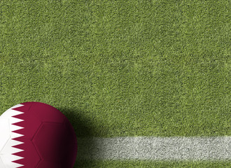 Qatar Ball in a Soccer field
