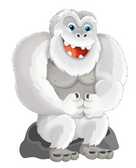 Cartoon ape like yeti - illustration for the children