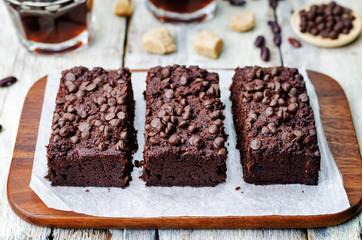 red beans chocolate chips brownie