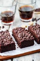 red beans chocolate chips brownie