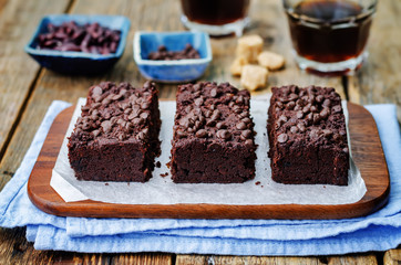 red beans chocolate chips brownie