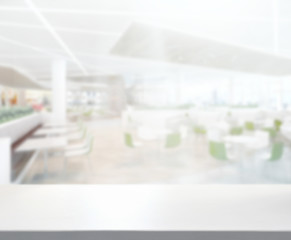 Table Top And Blur Interior of Background