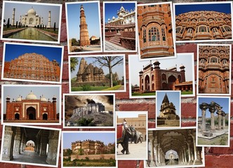Fototapeta na wymiar collage of india