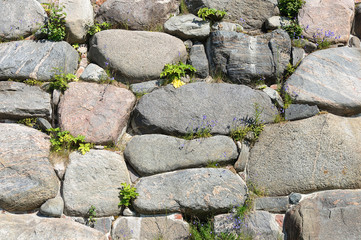 Large boulders wall background