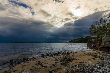 Cloudy day at the lake.