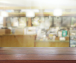 Table Top And Blur Interior of Background