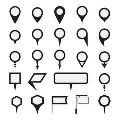 Set of map pointers icons