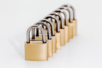 Row of locks