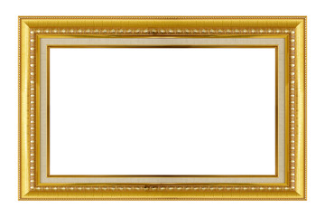 Gold frame. Gold/gilded arts and crafts pattern picture frame. I