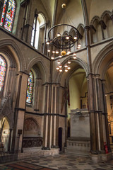 Fototapeta na wymiar ROCHESTER, UK - MAY 16, 2015: Interior of Rochester Cathedral the England's second oldest, having been founded in 604AD. The present building dates back to 1080. 