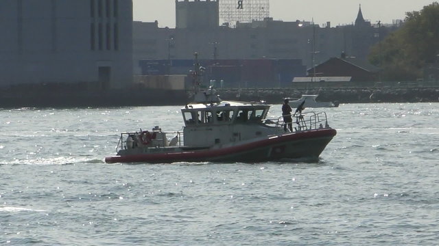 Coast Guard cutter on patrol