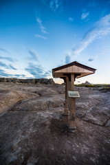 Backcountry registration board Badlands South Dakota