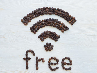 Free wi-fi. Coffee beans