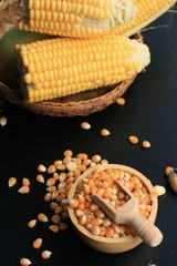 Corn and dried seeds