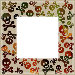 skull and bones border