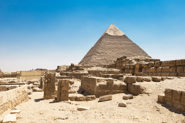 pyramids of Giza in Cairo, Egypt.