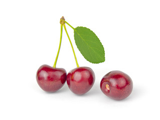 cherry  isolated  on  a  white cutout