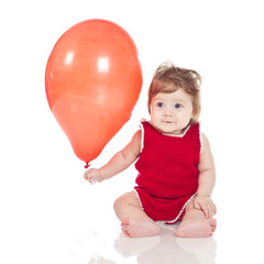 Baby with ballon