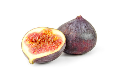 fresh figs on a white background