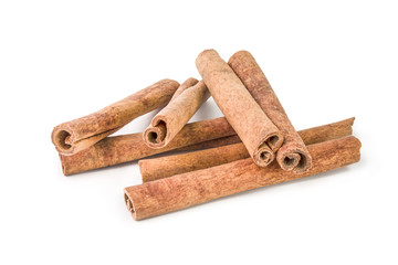 cinnamon isolated on white background