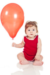 Fototapeta na wymiar Baby with ballon