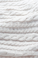 White knit fabric