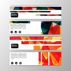 Obraz na płótnie Canvas Abstract polygon banner, site, modern design template, set-Vecto