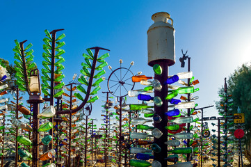 U.S.A. California, Helendale, a bottle composition on the Route 66 © giumas