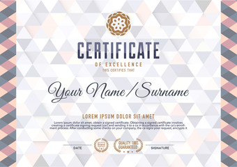 Vector certificate template.