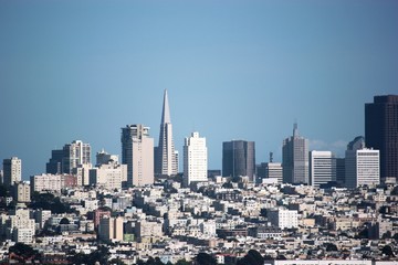 Fototapeta na wymiar San Francisco Panorama view from the Golden Gate Bridge 
