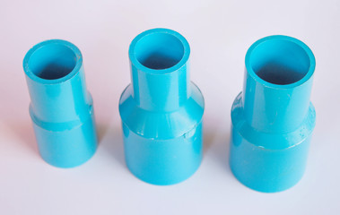 Blue pvc plumbing fittings