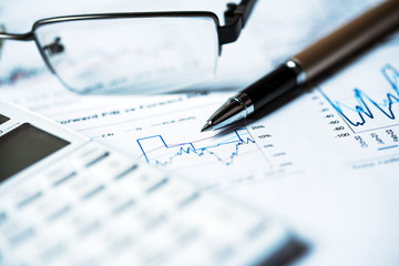 business concept:financial accounting analysis