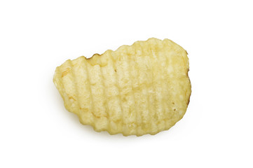 chips close up on a white background