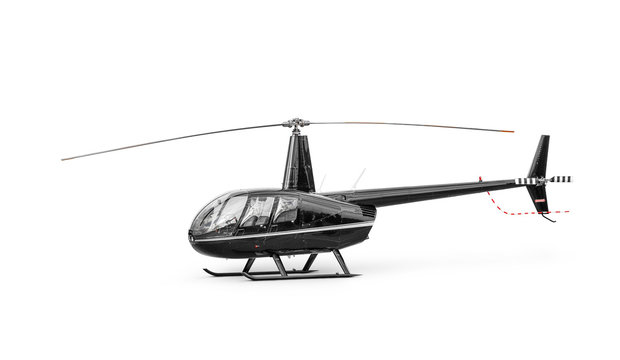 Light passenger helicopter isolated on a white background. Clipping path included.