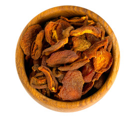 dried apricots isolated on white
