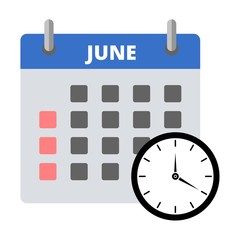 Calendar icon June, Meeting Deadlines icon